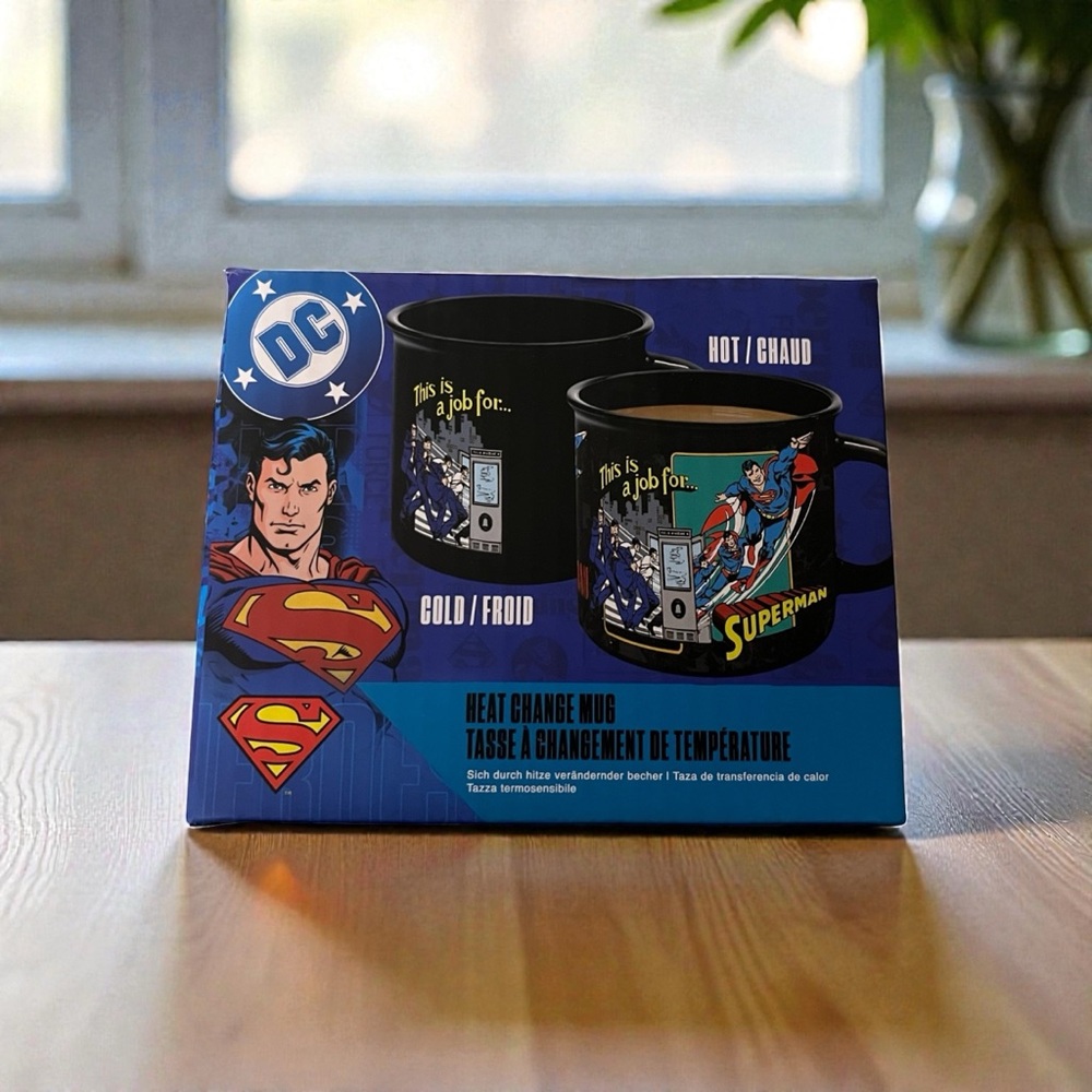 DC Superman Heat Change Mug - Black and Blue